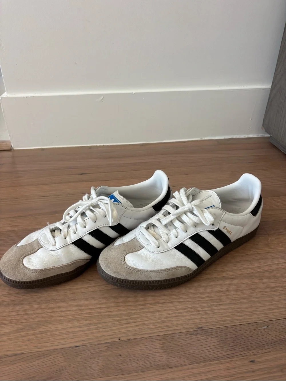 adidas Samba Sneakers - White / Black / Taupe